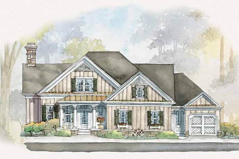 House Plan Design - Country Exterior - Front Elevation Plan #429-261