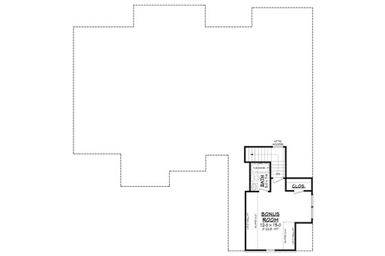 Floor Plan - Upper Floor for European House Plan #430-121 - 4 bed, 2 bath