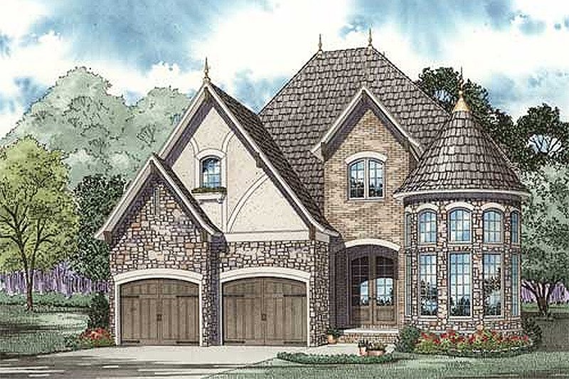 Dream House Plan - European designed house plan, elevation