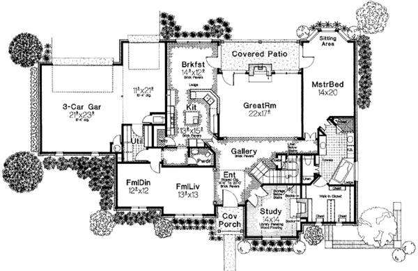 House Plan Design - Country Floor Plan - Main Floor Plan #310-1047