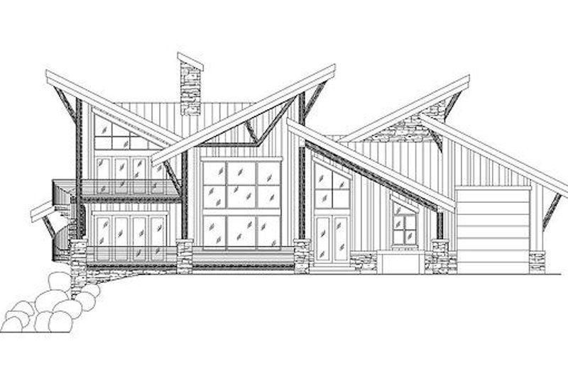 Home Plan - Exterior - Rear Elevation House Plan #5-461 - 4 bed, 4 bath
