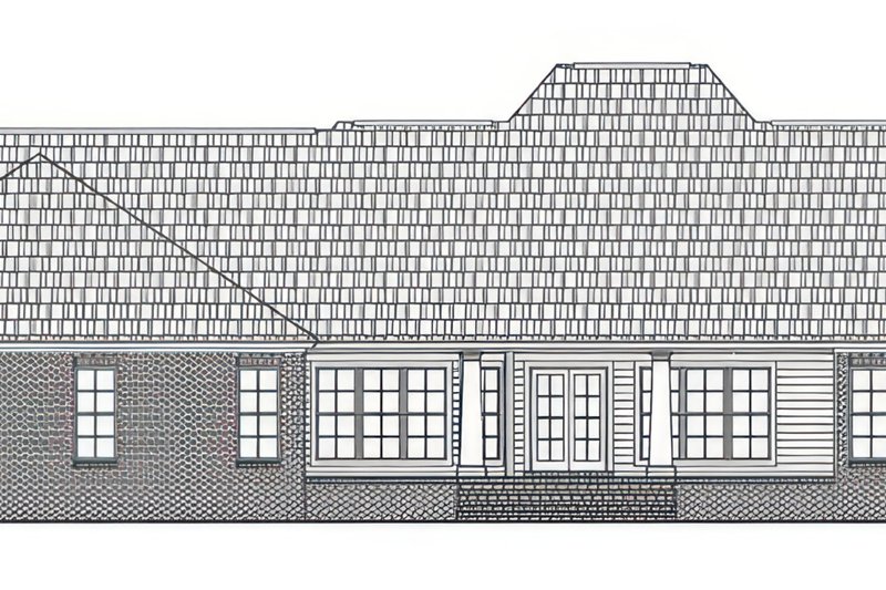 Architectural House Design - Exterior - Rear Elevation for Country House Plan #21-631 - 4 bed, 3.5 bath