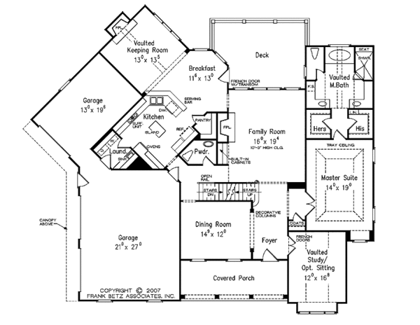 Dream House Plan - European Floor Plan - Main Floor Plan #927-474