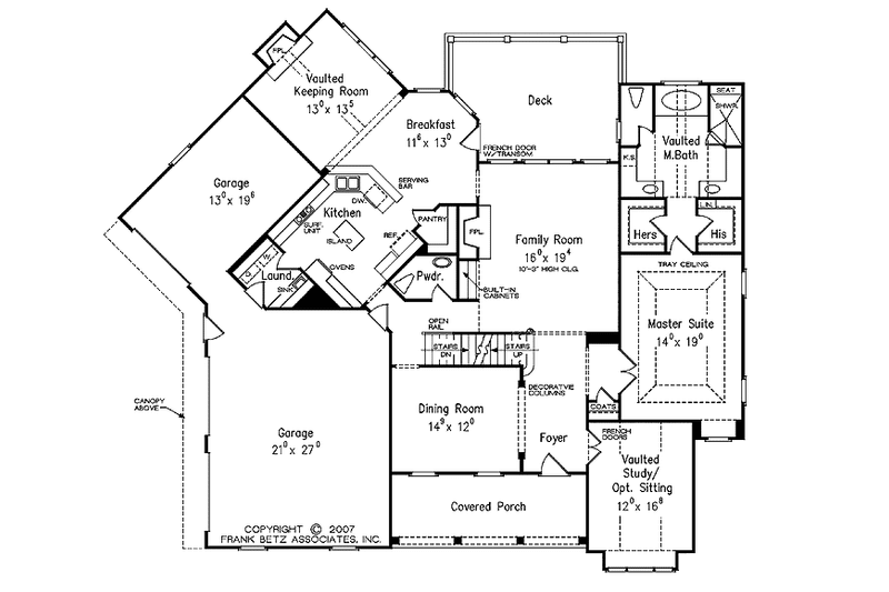 Home Plan - Floor Plan - Main Floor for European House Plan #927-474 - 4 bed, 4.5 bath