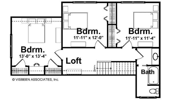 Craftsman Floor Plan - Upper Floor Plan #928-123