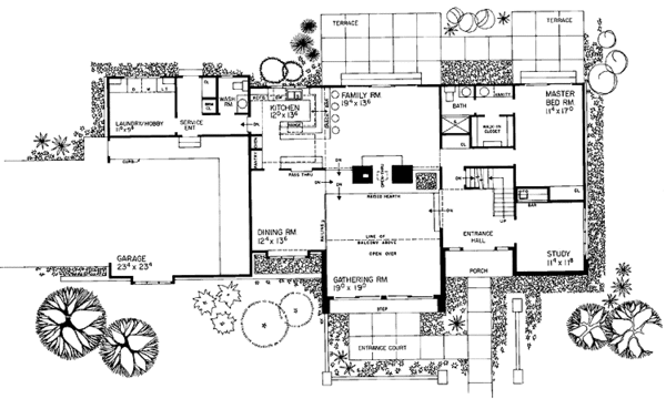 Dream House Plan - Contemporary Floor Plan - Main Floor Plan #72-720