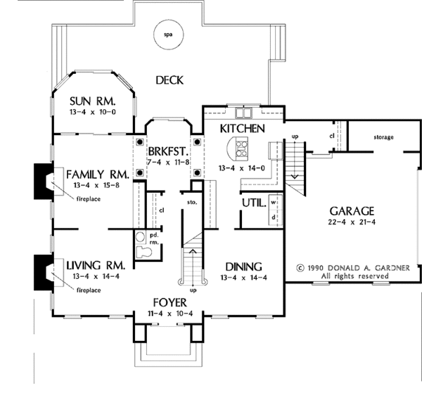 House Design - Traditional Floor Plan - Main Floor Plan #929-797