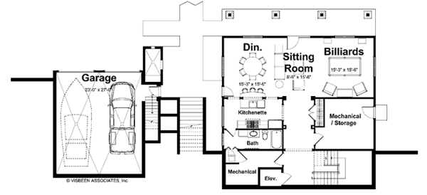 Dream House Plan - Craftsman Floor Plan - Lower Floor Plan #928-112