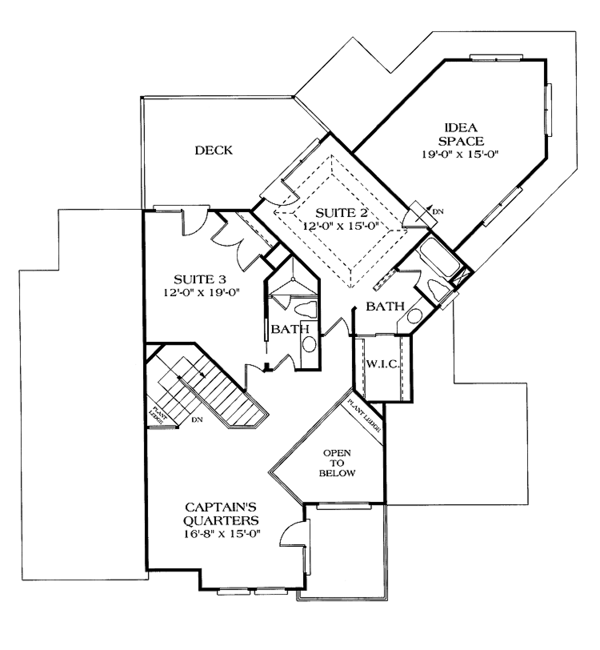 Dream House Plan - Traditional Floor Plan - Upper Floor Plan #453-109