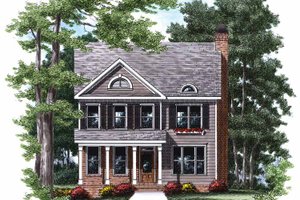 Colonial Exterior - Front Elevation Plan #927-757