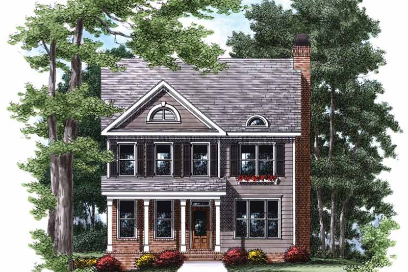 Architectural House Design - Colonial Exterior - Front Elevation Plan #927-757