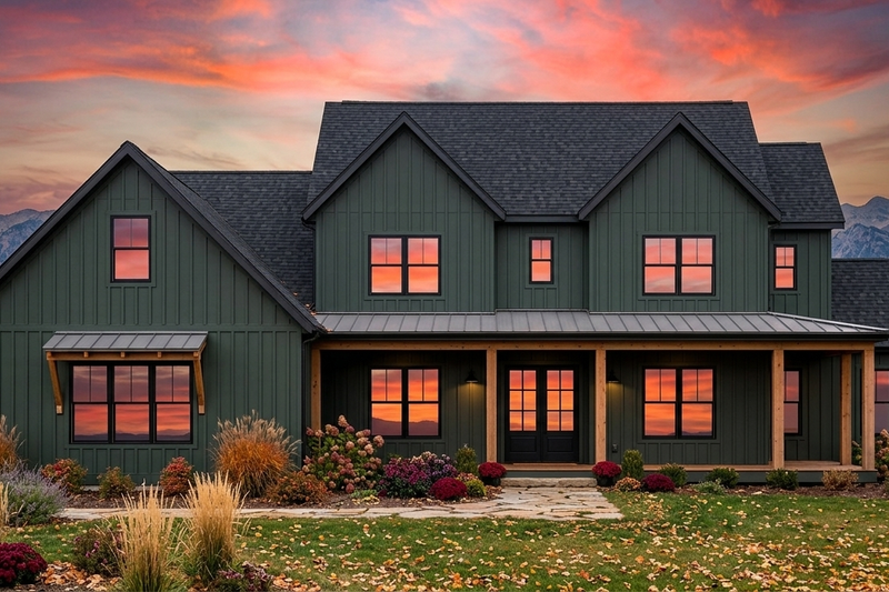 House Design - Exterior - Front Elevation 3 for Farmhouse House Plan #1096-202 - 4 bed, 4.5 bath