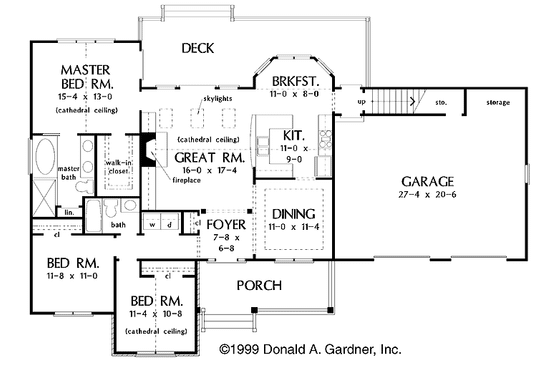 Floor Plan - Main Floor for Victorian House Plan #929-427 - 3 bed, 2 bath