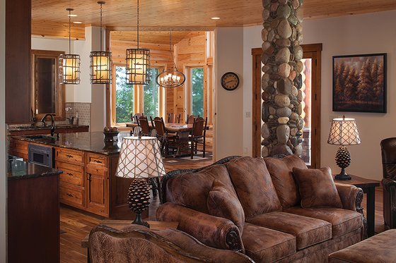 Interior - Family Room 2 for Log House Plan #928-263 - 5 bed, 4.5 bath
