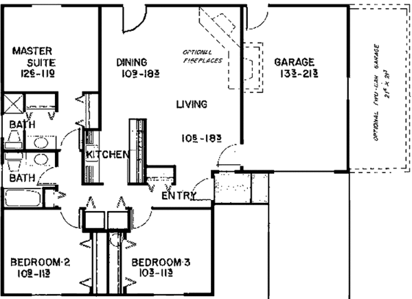 House Plan Design - Ranch Floor Plan - Main Floor Plan #60-668