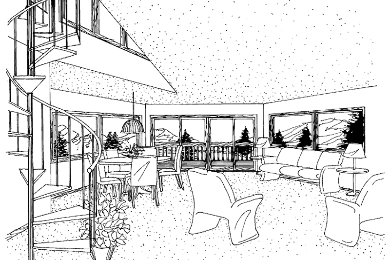 Home Plan - Interior - Entry for Contemporary House Plan #320-825 - 2 bed, 2 bath
