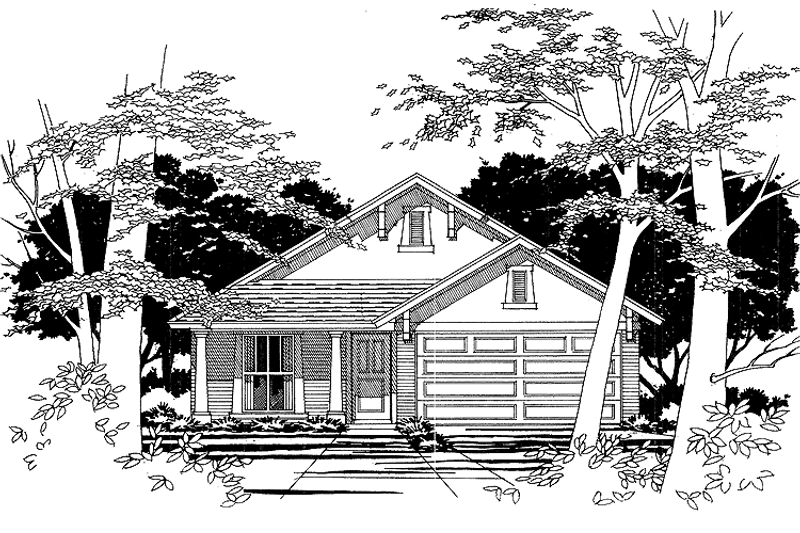 House Blueprint - Craftsman Exterior - Front Elevation Plan #472-26
