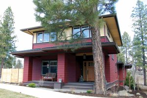 Exterior - Front Elevation 4 for Prairie House Plan #895-69 - 3 bed, 2.5 bath