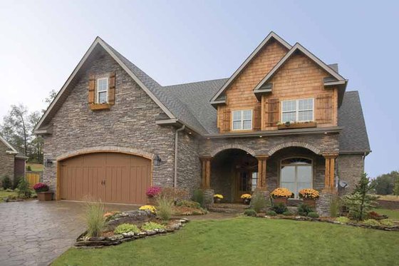 Exterior - Front Elevation 6 for Traditional House Plan #17-2779 - 4 bed, 2.5 bath