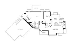 Floor Plan - Lower Floor for Craftsman House Plan #920-10 - 6 bed, 4.5 bath