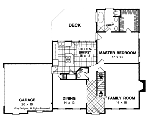 House Blueprint - Traditional Floor Plan - Main Floor Plan #56-648