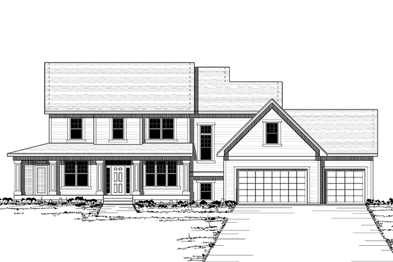 Home Plan - Exterior - Front Elevation 3 for European House Plan #51-645 - 4 bed, 2.5 bath