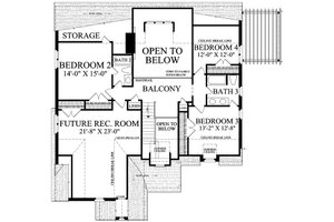 Floor Plan - Upper Floor for Cottage House Plan #137-289 - 5 bed, 4 bath