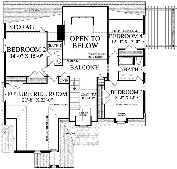 House Blueprint - Cottage Floor Plan - Upper Floor Plan #137-289
