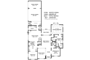 Floor Plan - Main Floor for Traditional House Plan #424-358 - 4 bed, 4 bath