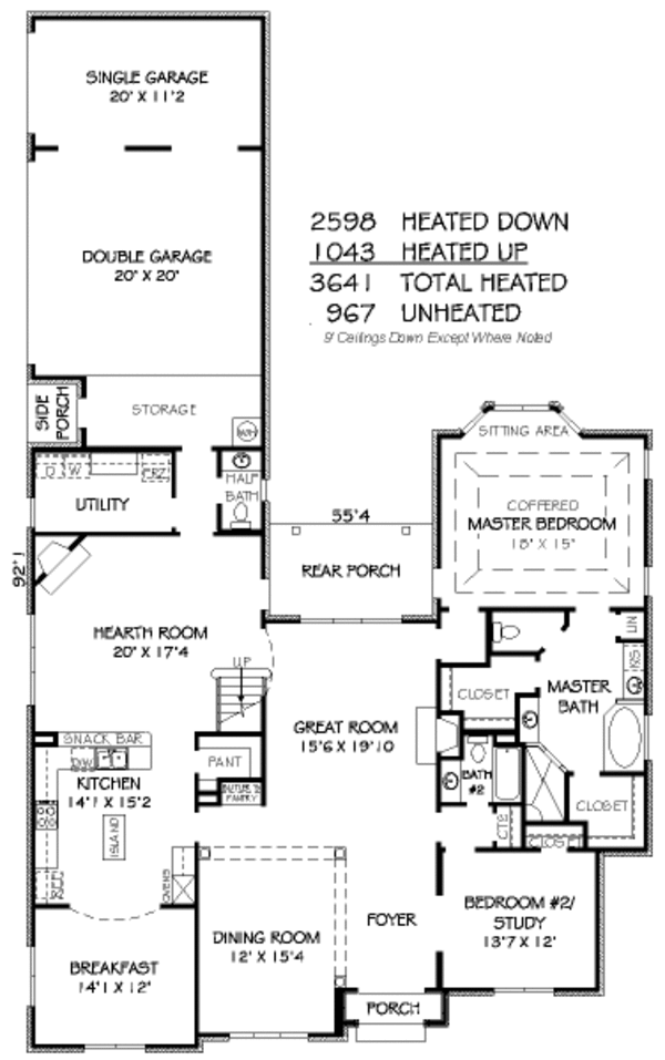 Traditional Floor Plan - Main Floor Plan #424-358