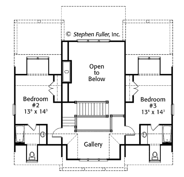 House Plan Design - Country Floor Plan - Upper Floor Plan #429-350