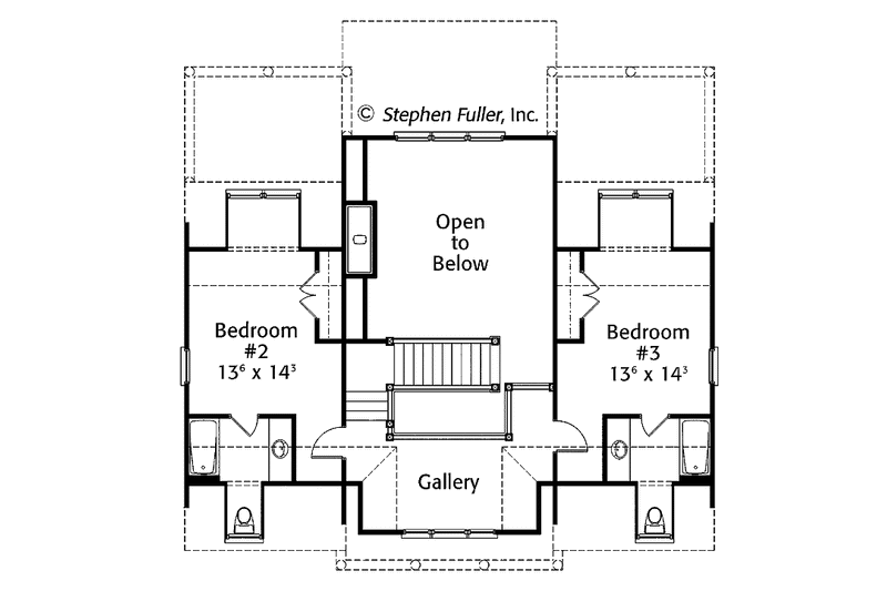 Home Plan - Floor Plan - Upper Floor for Country House Plan #429-350 - 3 bed, 3.5 bath