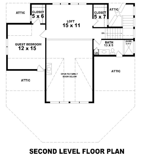 Country Floor Plan - Upper Floor Plan #81-13786