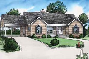 Traditional Exterior - Front Elevation Plan #16-253