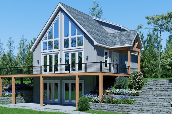 Exterior - Front Elevation 3 for Country House Plan #932-1384 - 3 bed, 2.5 bath