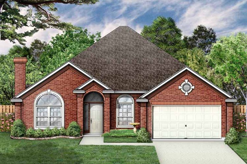 Home Plan - Exterior - Front Elevation 3 for Ranch House Plan #84-645 - 4 bed, 2 bath