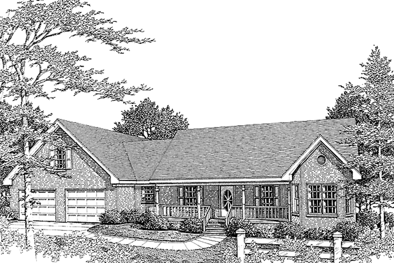 House Blueprint - Country Exterior - Front Elevation Plan #10-275