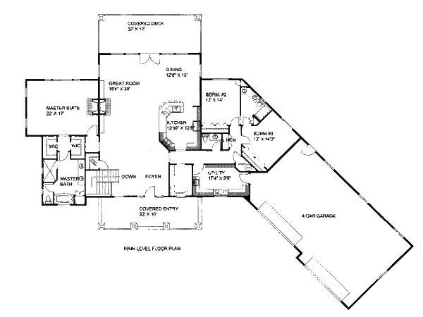 Bungalow Floor Plan - Main Floor Plan #117-708