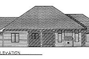 Exterior - Rear Elevation for Traditional House Plan #70-276 - 3 bed, 2 bath