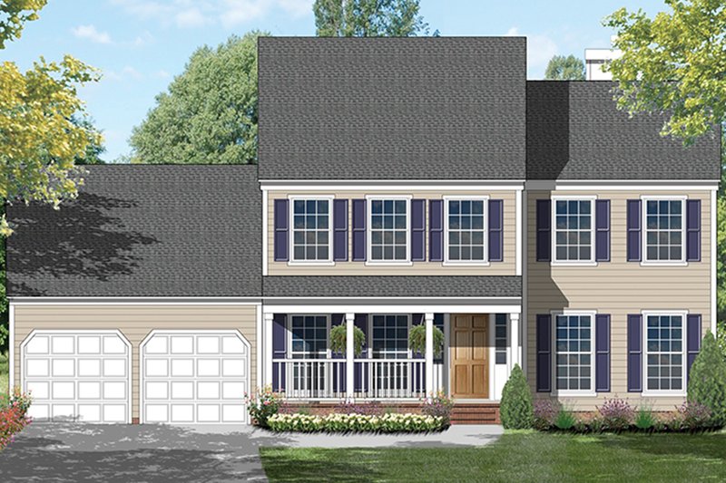 Dream House Plan - Colonial Exterior - Front Elevation Plan #1053-65