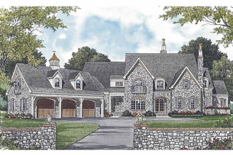 Dream House Plan - Exterior - Front Elevation 3 for European House Plan #453-592 - 4 bed, 4 bath