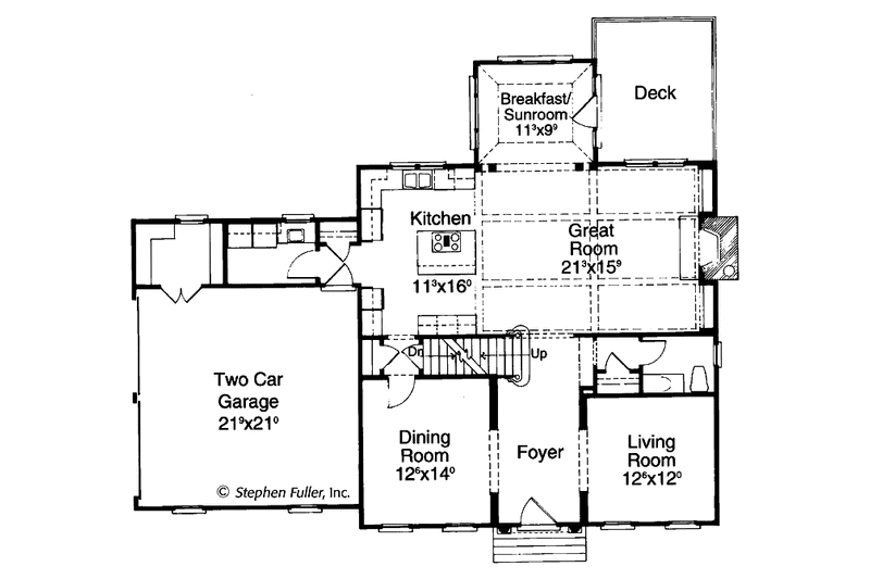 Home Plan - Floor Plan - Main Floor for Classical House Plan #429-184 - 4 bed, 3.5 bath