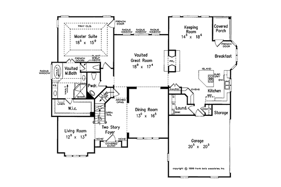 Floor Plan - Main Floor for Country House Plan #927-498 - 4 bed, 3.5 bath