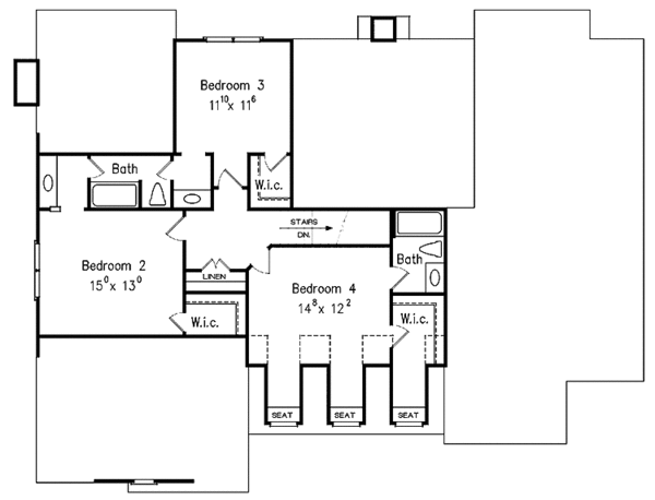 Dream House Plan - Country Floor Plan - Upper Floor Plan #927-283