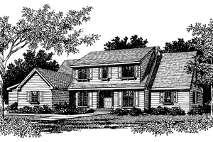 Dream House Plan - Colonial Exterior - Front Elevation Plan #1051-10