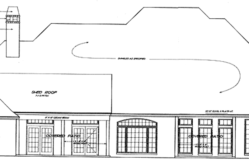 Dream House Plan - Exterior - Rear Elevation for European House Plan #310-1056 - 5 bed, 5 bath