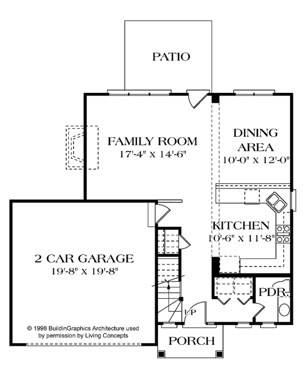 Home Plan - Colonial Floor Plan - Main Floor Plan #453-286