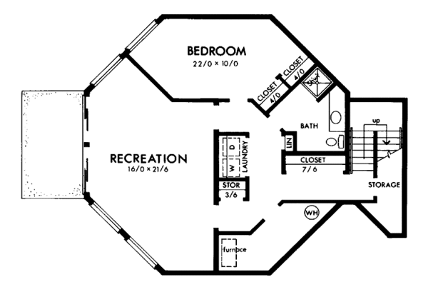 House Plan Design - Contemporary Floor Plan - Lower Floor Plan #320-826