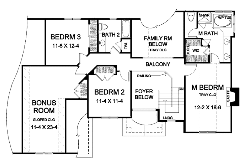 Dream House Plan - Floor Plan - Upper Floor for Traditional House Plan #328-395 - 3 bed, 2.5 bath
