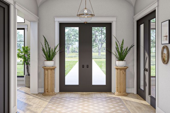 Interior - Entry for Modern House Plan #455-575 - 5 bed, 5 bath